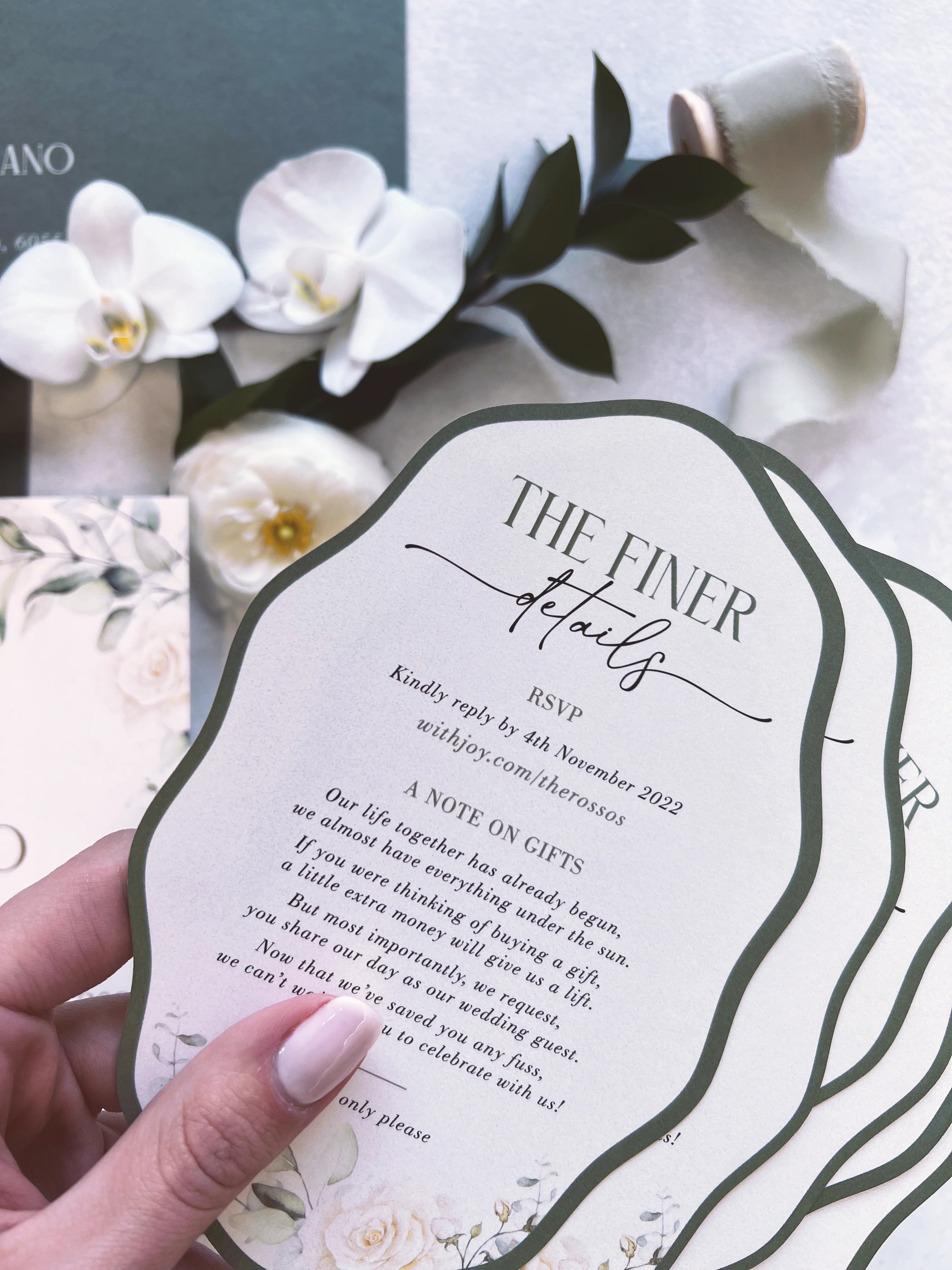 Melissa Valerio Details Card by Felicitations wedding stationery