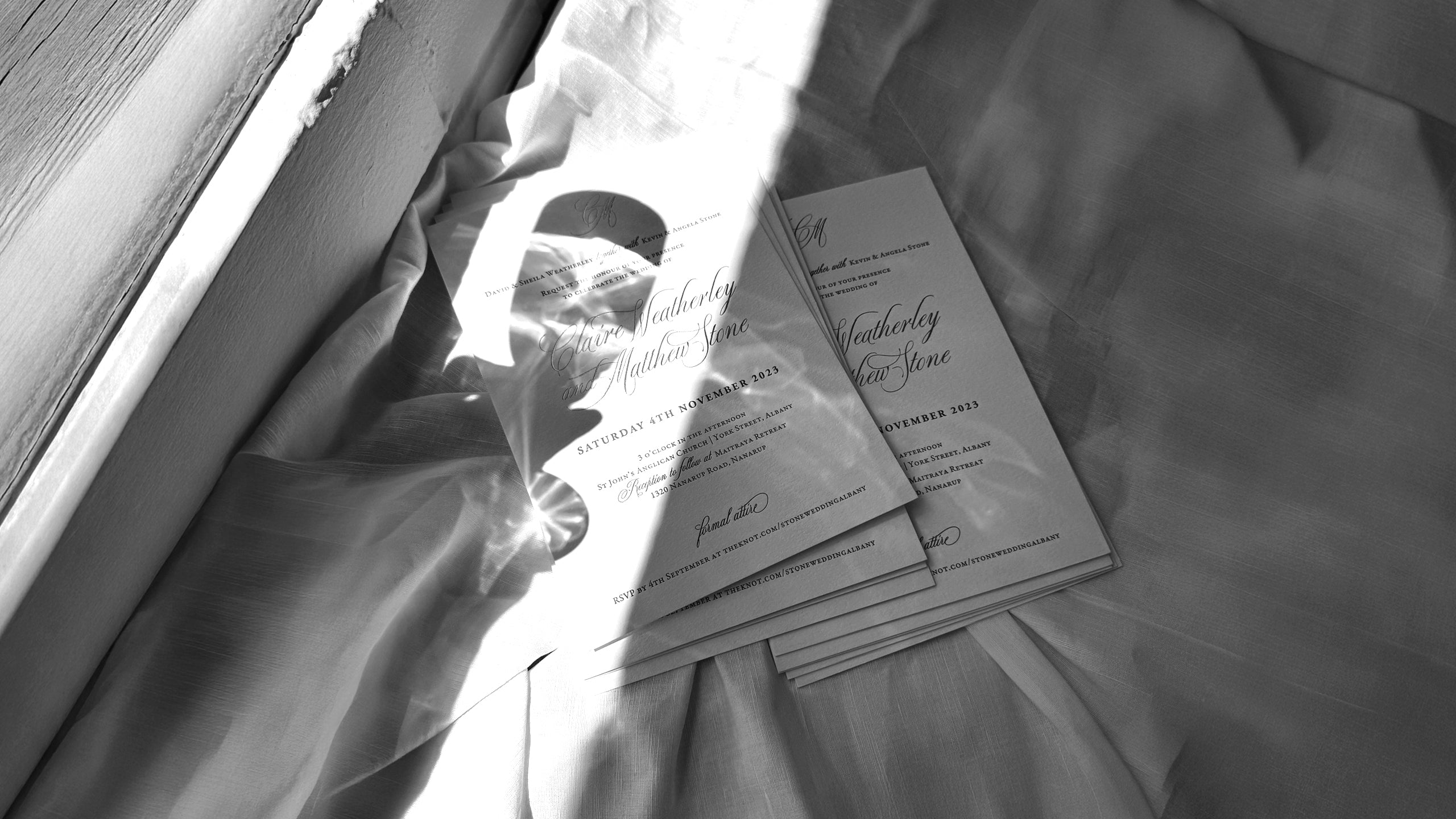 Wedding Invitations Gold Hot Foil Letterpress Print on Textured Cardstock the Venice Suite by Felicitations