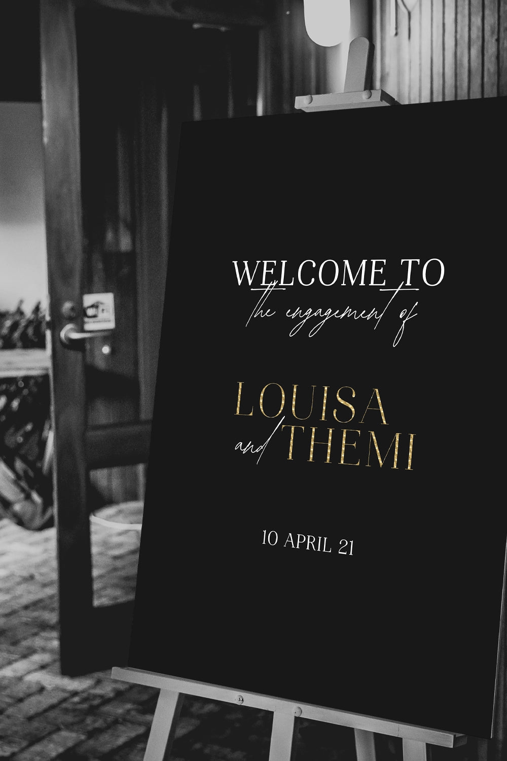 Welcome Sign for Engagement Party — wedding stationery by Felicitations