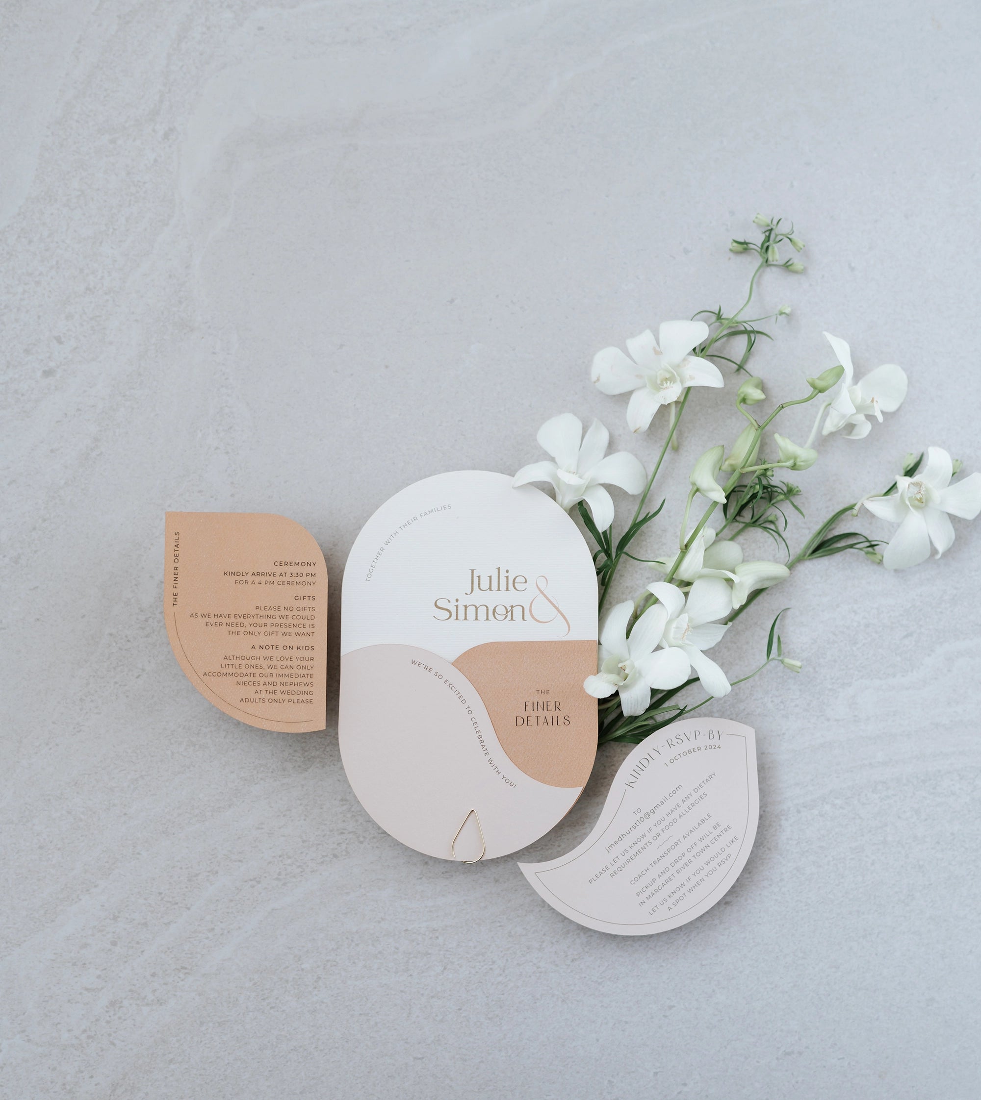 Felicitations Wedding Invitation Stationery Perth Australia Dolomites