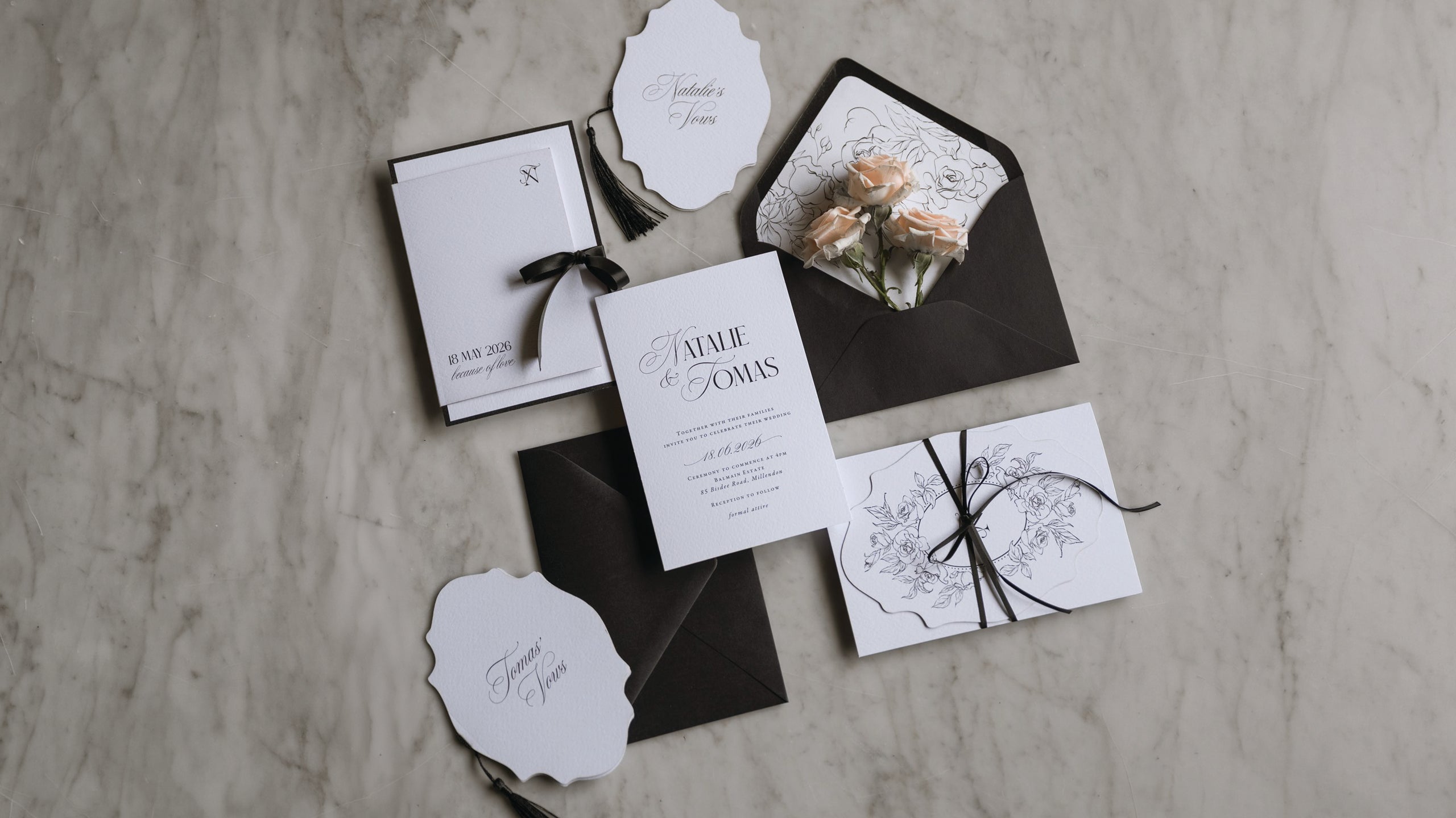 Felicitations Wedding Invitation Stationery Perth Australia Verona