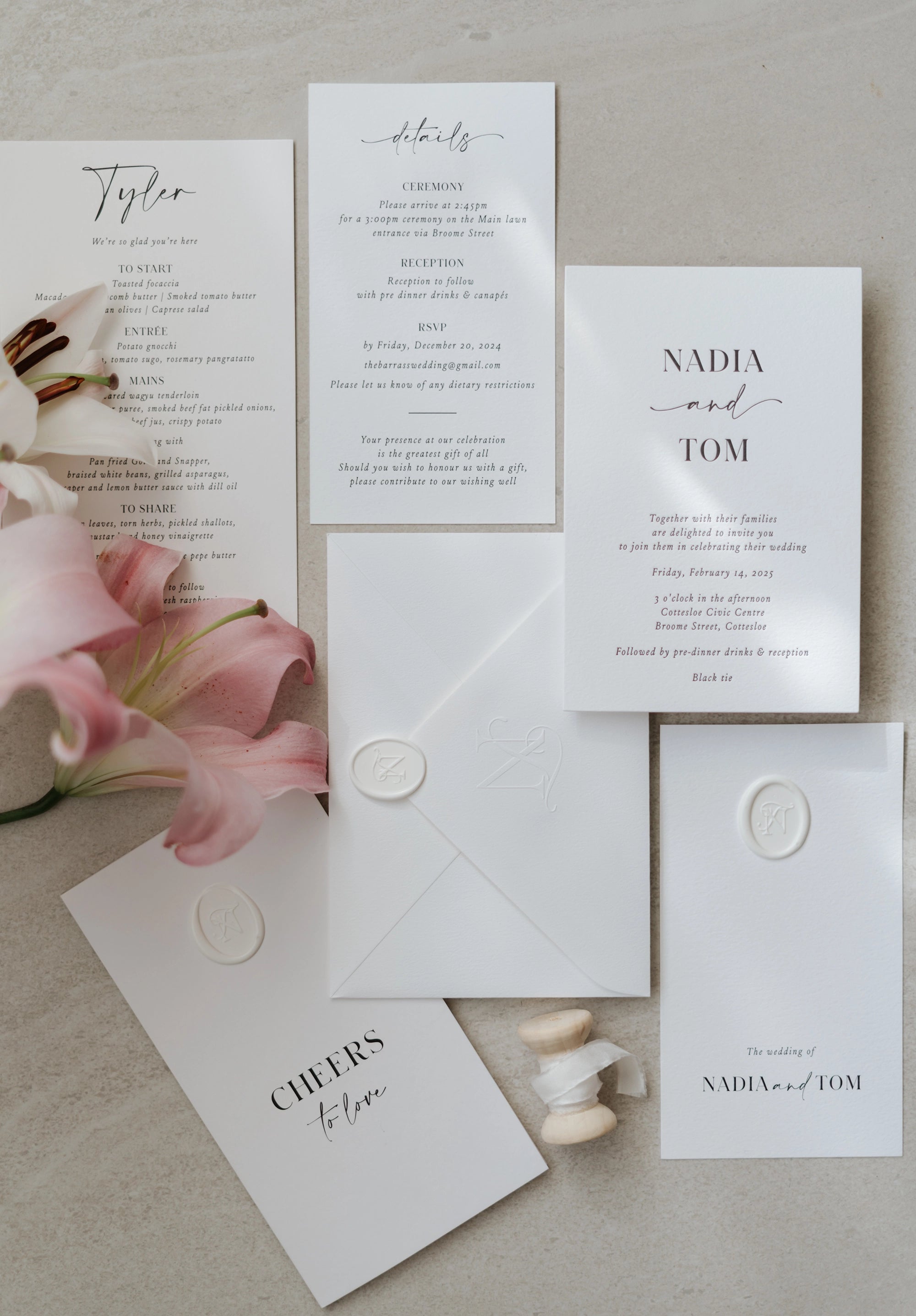 Felicitations Wedding Invitation Stationery Perth Australia