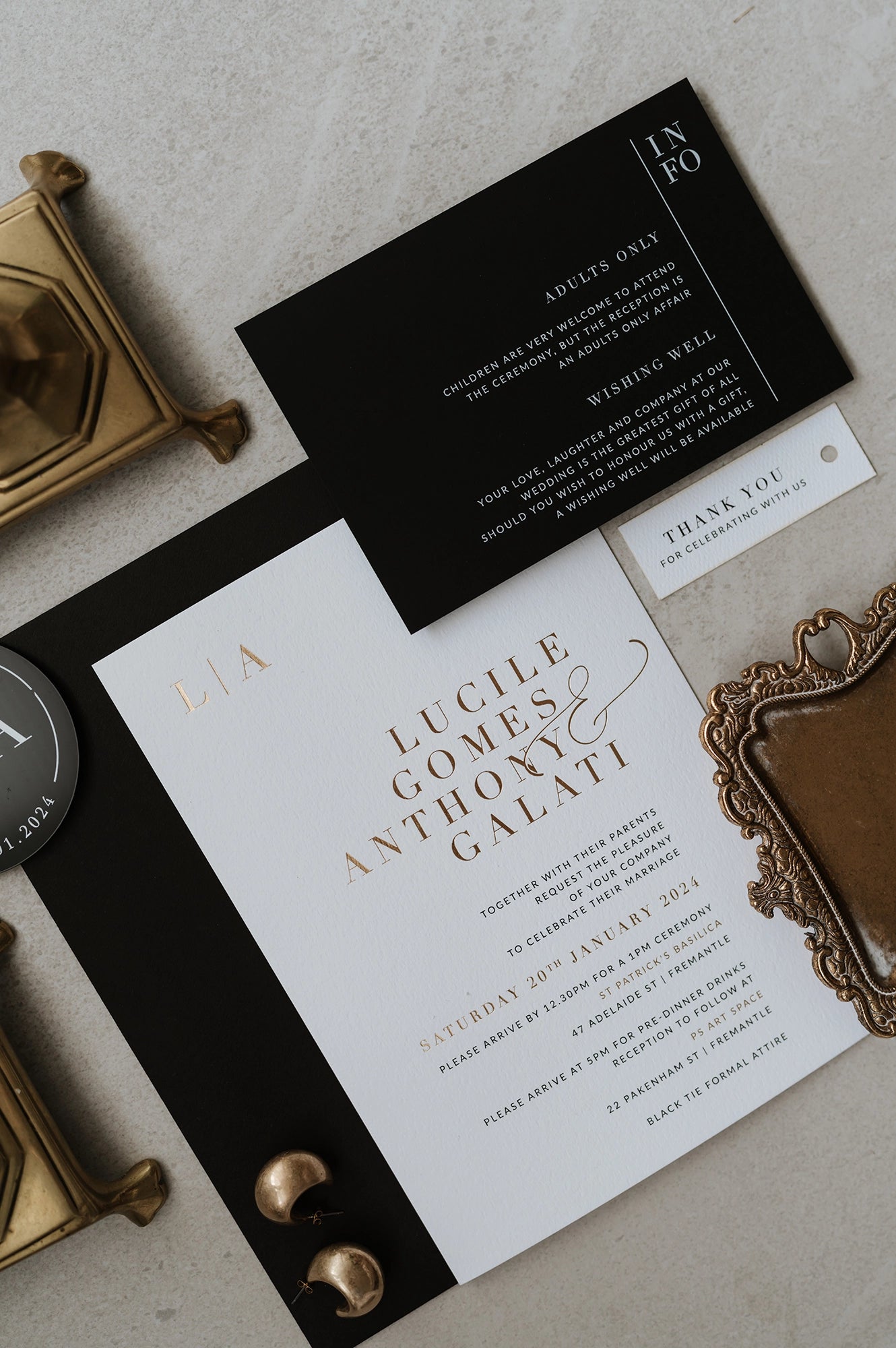 Felicitations Wedding Invitation Stationery Perth Australia Zurich 0671