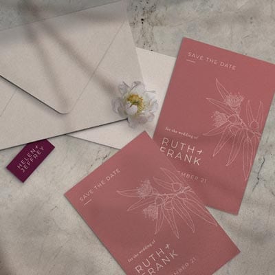 Save the date cards by felicitations wedding & event stationery perth